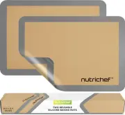 Silicone Baking Mats - 2 Non-Stick Food-Grade Reusable Silicone Mats - Perfect f