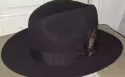 Stetson The Obsidian Cowboy Fedora Hat 7 5/8 61 CM XL Black Bailey Goorin