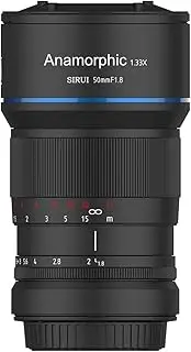 SIRUI 50mm F1.8 1.33X APS-C Anamorphic Lens for E Mount, Blue Flare