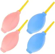 Baluue 4pcs Pro Diy Lash Extension Kit Compressed Air Blower Blue Pink Lash Glue Dryer for Lash Glue Remover and Dust Removal