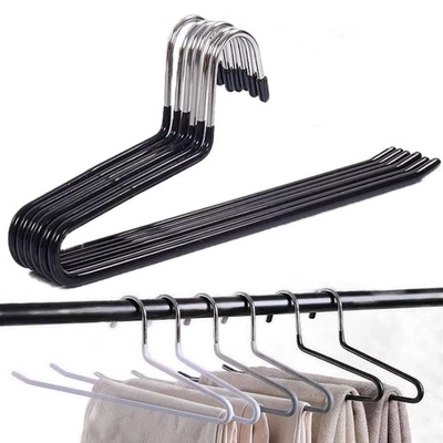 Slack/Trousers Pants Hangers - Open Ended Metal Hangers, Slim Durable, for Pa...