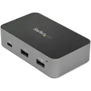 StarTech.com 4-Port USB C Hub - USB 3.2 Gen 2 (10 Gbps) - 3x USB-A & 1x USB-C - Powered - Universal Adapter Included - USB C hub