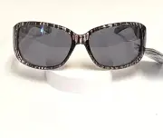 New, Women Sunglasses Foster Grant Brown/Stripe POL 100% UVA-UVB Lens Protected