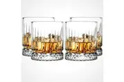 Pasabahce Elysia Whisky Tumbler Crystal Scotch Glasses 355 ml - 4 pack