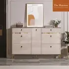 Shoe Storage Cabinet Rack Organiser Modern Thin Luxury Style Stone Grey Shelf