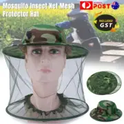 NEW 2Pcs Mosquito Insect Head Net Mesh Protector W/ Hat Fly Bee Fishing Camping