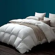 Dreamz Goose Down Feather Quilt 700GSM Winter Summer Bedding Blanket Comforter Duvet Doona, Breathable Lightweight Soft Cotton Cover, Bedroom Bed Home, with Storage Bag, Queen Size