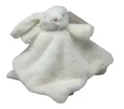 OOBLES Danbar White Bunny Rabbit Lovey Rattle Soft Plush Baby Security NWT