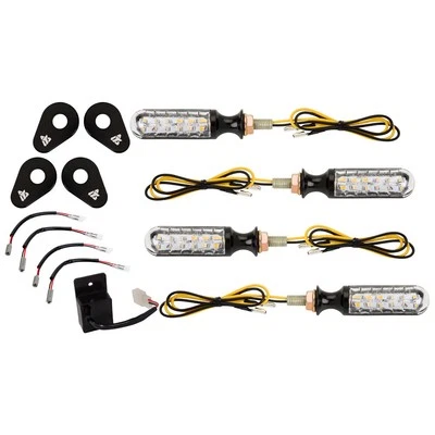 Tusk LED Turn Signal Kit Style 3 Standard Black Adapter Plate 2159290005
