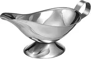 NOLITOY Gravy Serving Set 2 Stainless Steel Bowls Jug for Sauce Juice Condiments