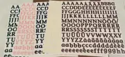 Creative Memories Lot of 5 ALPHABET LETTERS, CLASSY LARGE ABC/123 SCRAPBOOKING