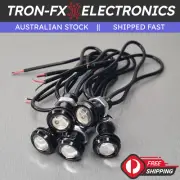 1/2/5Pcs 18mm Blue Round Eagle Eye Water Clear LED 35CM Pre Wired DC12V 12V
