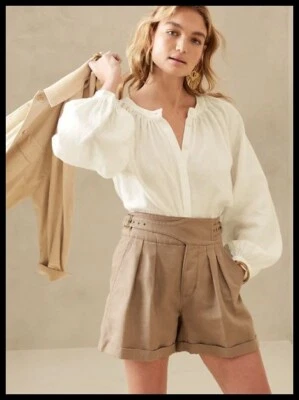 Banana Republic Women's NWT RELAXED LINEN TOP Size Small #462951