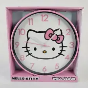 2024 Sanrio Hello Kitty Face Pink Wall Clock Analog Display 9.5" Diameter HK1330