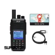 MD-UV380 5W 5KM DMR Transceiver Walkie Talkie Handheld w/ Programming Cable GPS