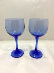 Greenbrier Cobalt Blue 8 oz Wine Glasses Set of 2