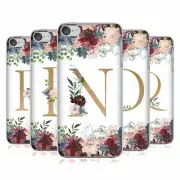 NATURE MAGICK FLOWERS MONOGRAM FLORAL GOLD 2 BACK CASE FOR APPLE iPOD TOUCH MP3