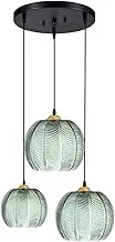 Breakfast bar Lights Pendant Green Leaf Grain Glass Chandelier Dining Room Lamp Creative Hotel Study Light in The Bedroom Adjustable Ceiling Lighting Nordic Postmodern Restaurant Star of Light