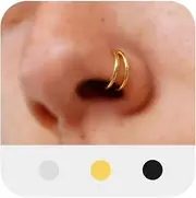 [MODRSA] Hoop Nose Ring Nose Hoop Double Hoop Nose Ring Silver Gold Nose Ring Hoop 316L Surgical Steel Nose Ring Cartilage Hoop Earring Cartilage Hoop Helix Hoops 20g 18g 16g