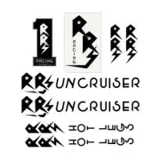 RRS - UNCRUISER - BLACK on clear decal set - Old school bmx