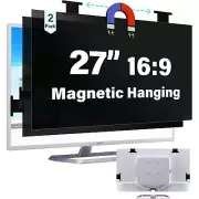 2 Pack Magnetic Computer Screen Privacy Shield 27 Inch 16:9 Hanging Monitor