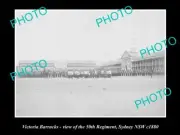 OLD 8x6 HISTORIC PHOTO OF VICTORIA BARRACKS 50th REGIMENT SYDNEY NSW c1880