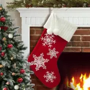 20.5in" Christmas Stockings Wool Filler Holder with White Pompom - Free Shipping