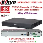 Dahua NVR5208/5216/5232-EI 8/16/32CH 2HDD 4K WizSense AI Network Video Recorder