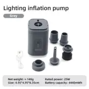 3 in 1 Electric Air Pump with Lights Mini Wireless Air Compressor USB Charging I