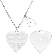 [Zircobic] Lettering Scripture Faith Seed Love Heart Pendant Necklace | Religious Cross Inspirational Matthew 17:20 Necklaces | Motivational Bless Adjustable Length jewelry YA5085-YA5086