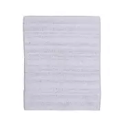 Knightsbridge Luscious Textured Cotton Soft Bath Rug White