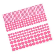 Glow in the Dark Tape Dots,0.2,0.39,0.59inch Dots 407 Glow Dots Pink 1set