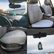Car Seat Cover Leatherette Bucket Pair Set Solid Gray w/ Free Air Freshener (for: Suzuki)