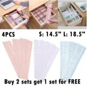 4pcs DIY Adjustable Drawer Dividers Organizer Kitchen Lipper Expandable Tool