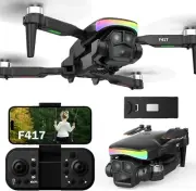 F417 Drone with Camera 1080P for Adults, 90° Adjustable, RGB