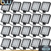 20pcs 4inch 48W LED Work Light Flood Lamp Square Off-Road Tractor Waterproof
