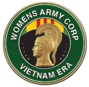 Women’s Vietnam Army Corp Medallion for Box Cremation Urn/Flag Case - 3 Inch Dia