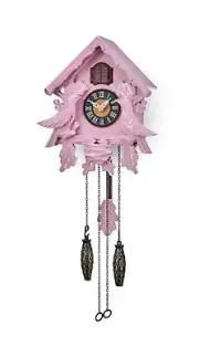 TIMEGEAR Cuckoo Clock with Night Mode, Singing Bird, Wooden Decorations and S...
