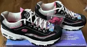 Skechers D'lites Black Pink Shoes Women Sport Comfort Memory Foam 11860 Size 6