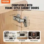 Cabinet Door Hinges 60 Packs Full Overlay Soft Close for Frameless Type
