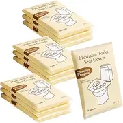 100PCS Toilet Seat Covers Disposable, Disposable Paper Toilet Seat Cover Waterproof and Non Slip Individually Wrapped, Biodegradable，for Travel Public Restrooms, Airplane, Camping
