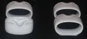 DISCONTINUED KAISER W GERMANY PORZELLAIN DOMINO LINE SET OF 4 NAPKIN RINGS NEW