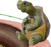 Bvizyelck Turtle Statues for Garden - Turtle Fishing Pond Decor Resin Model | Miniature Animal Tortoise Statue for Yard Backyard Garden Patio Decor