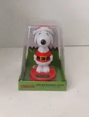 NEW, PEANUTS SNOOPY IN SANTA SUIT - Solar Bobble - Head