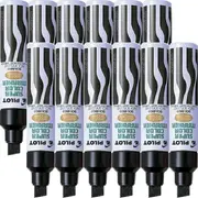Pilot SCA6600 Box 12 Jumbo Marker Chisel Broad Thick Tip Nib 10mm (Black)
