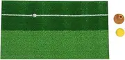 XIASABA 28 x 50cm Portable Golf Practice Hitting Grass Mats with Foldable Stainless Steel Premium Golf Putter Mini Putter Outdoor Indoor Training Aids for Beginner Made of Superior