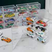 在飛比找淘寶網優惠-玩具車模展示架透明模型收納架多美卡收納盒陳列櫃小汽車展示可疊