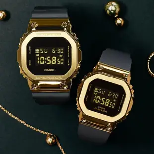 CASIO G-SHOCK 經典方框 奢華黑金電子腕錶 GM-S5600GB-1