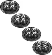 JECOMPRIS 4pcs Ball Pulley Cart Wheels Rolling Cart Kit Utility Cart with Wheels Basket Wheels for Sliders Ab Wheel Portable Washing Machine Shopping Cart with Wheels Wheelbarrow Black Abs