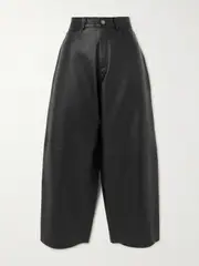 [Haikure] Haikure - Bethany Wide-leg Leather Pants - Black - 24 24 Black